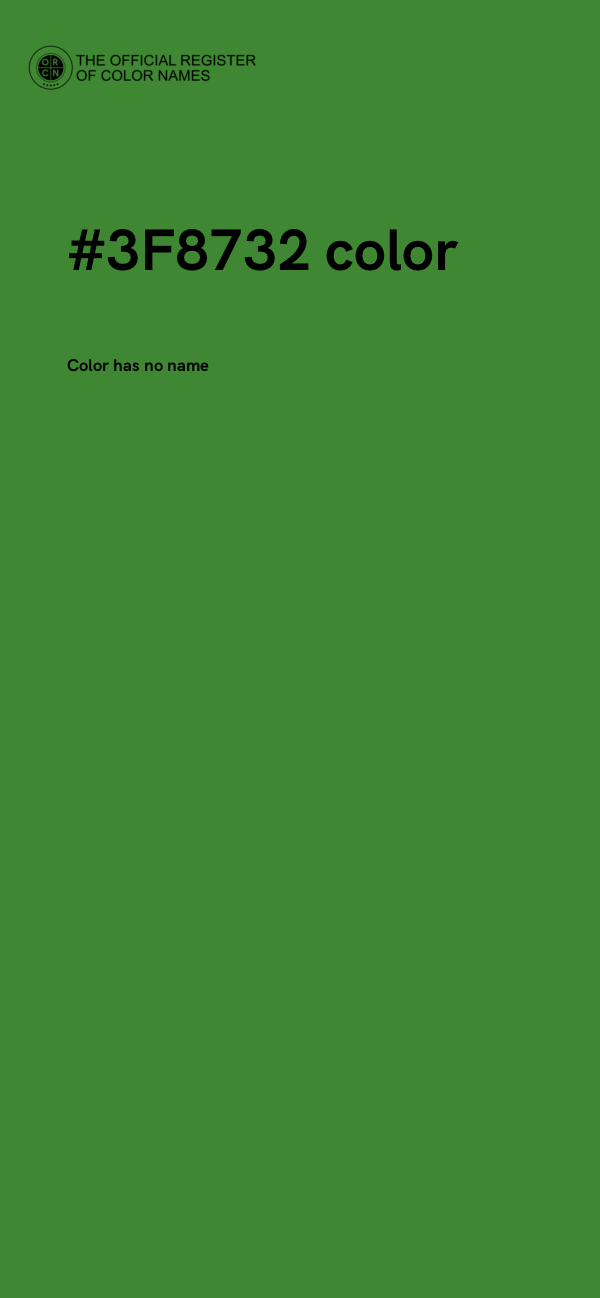 #3F8732 color image
