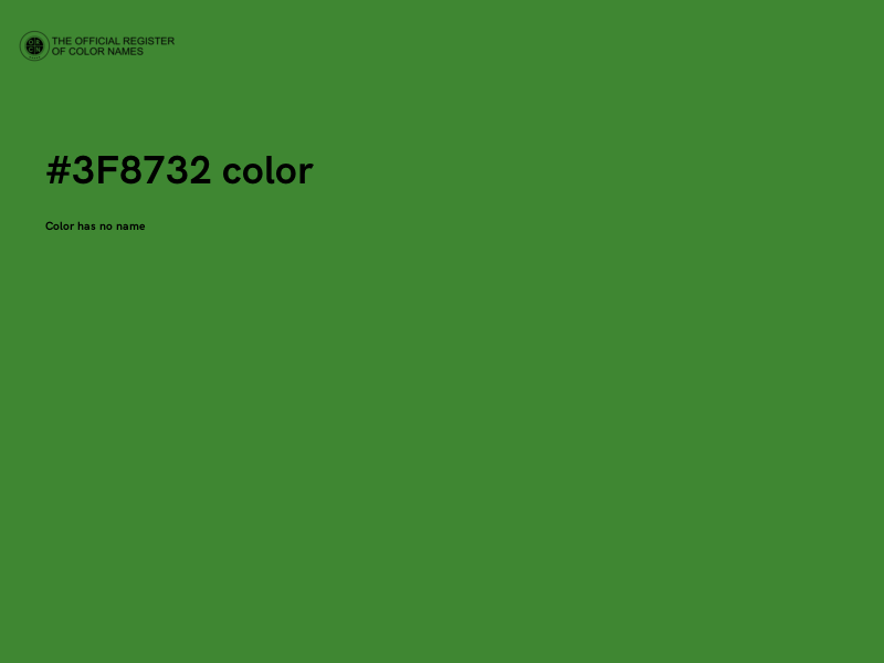 #3F8732 color image