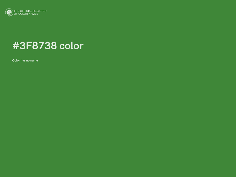 #3F8738 color image