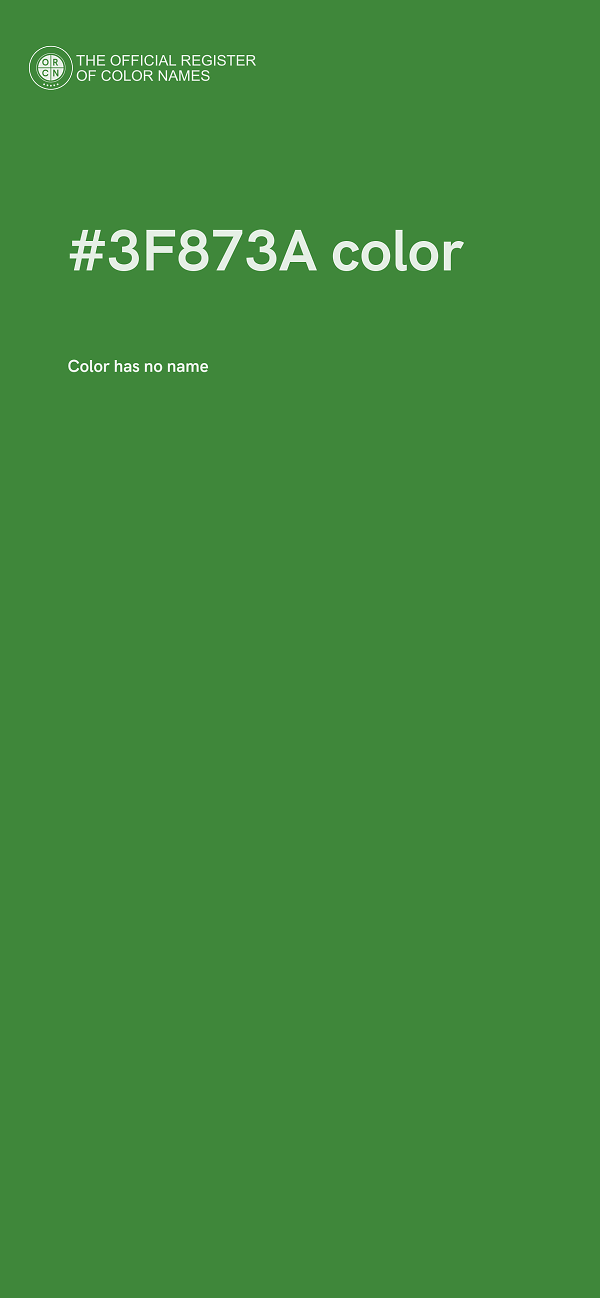 #3F873A color image