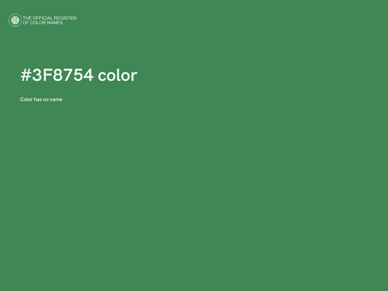 #3F8754 color image