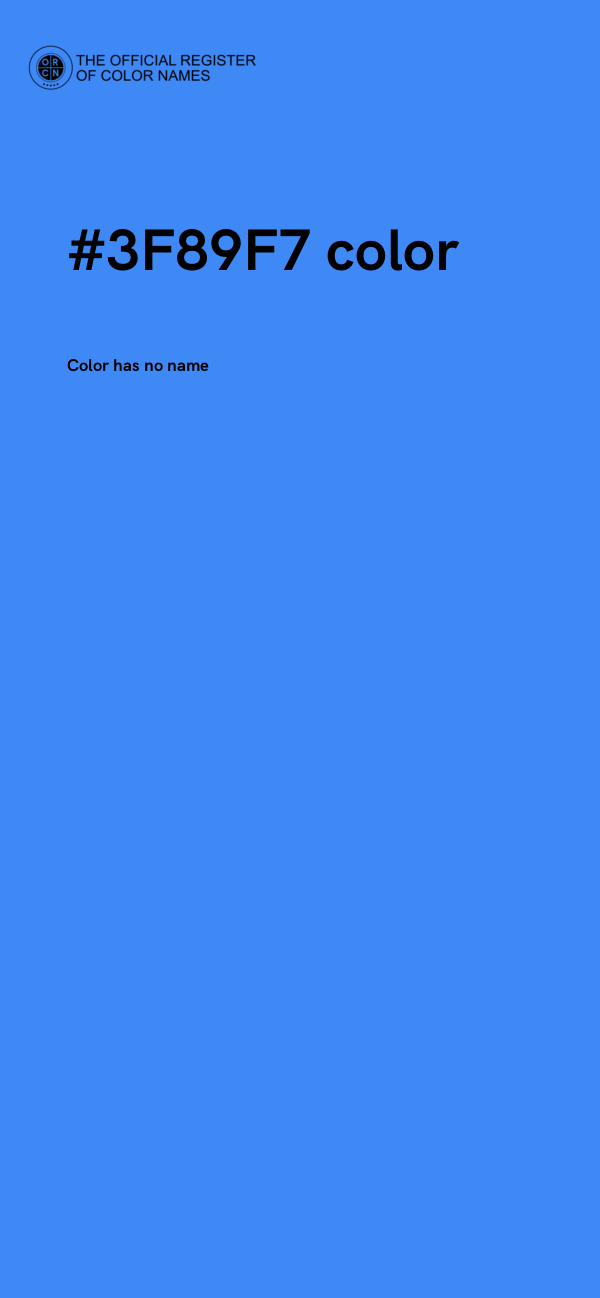 #3F89F7 color image