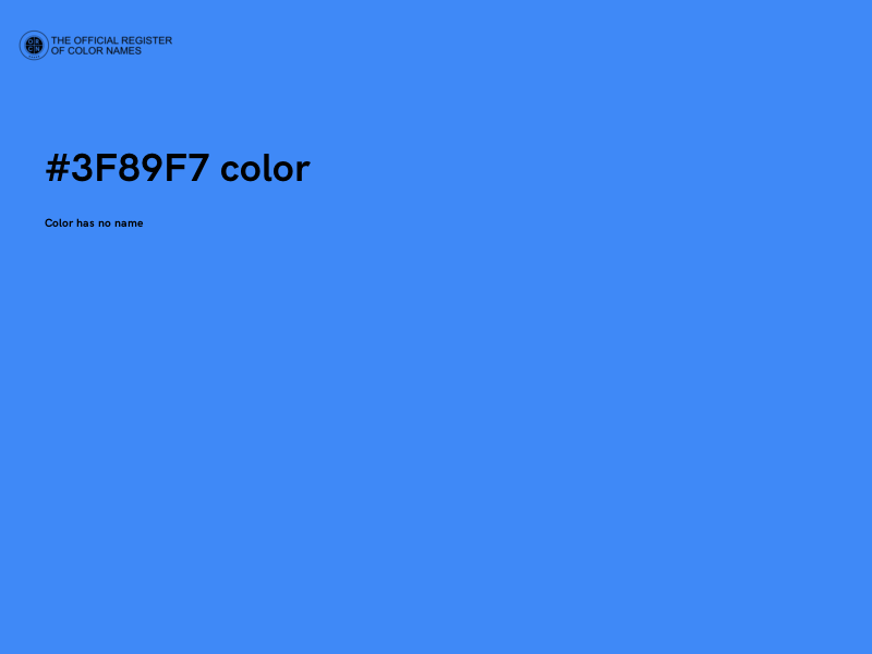 #3F89F7 color image