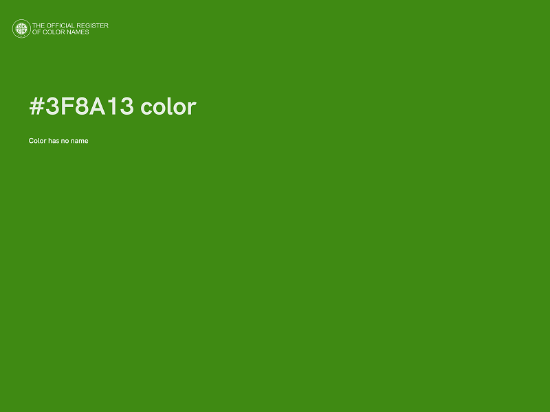 #3F8A13 color image