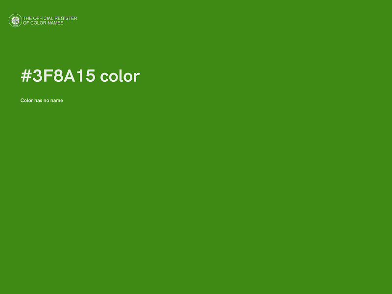 #3F8A15 color image