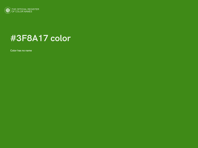 #3F8A17 color image