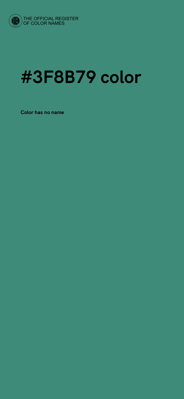 #3F8B79 color image