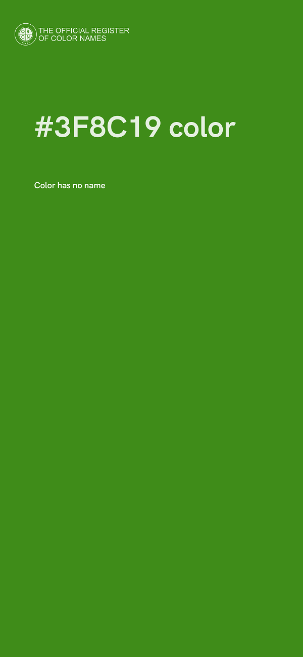 #3F8C19 color image