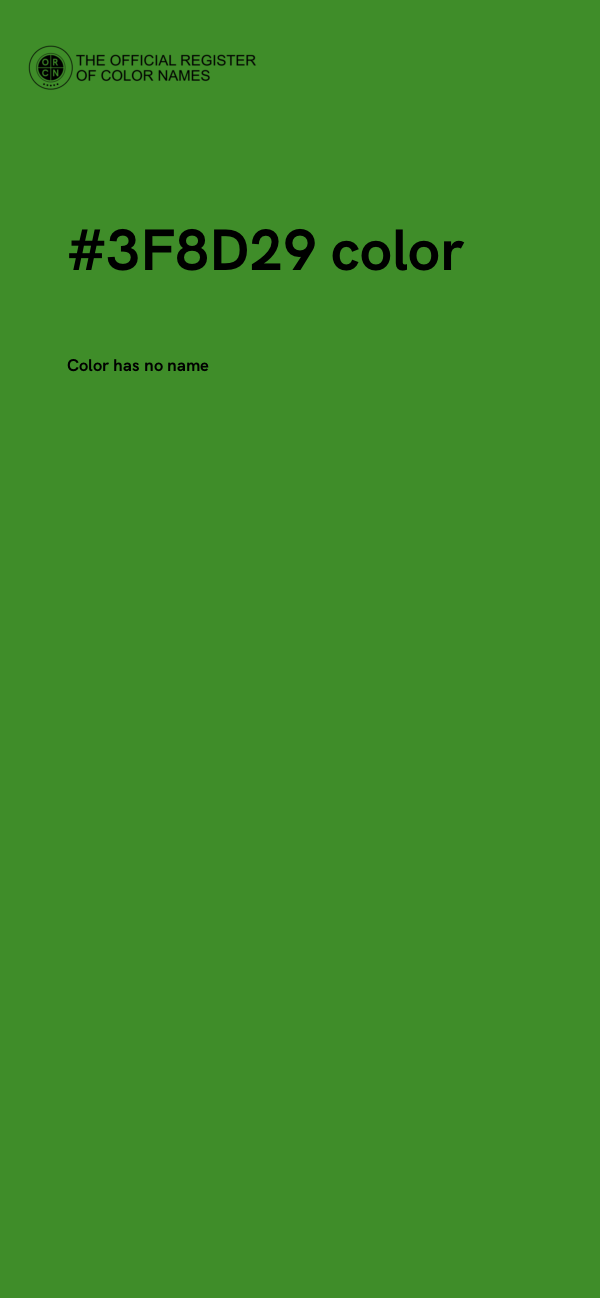 #3F8D29 color image