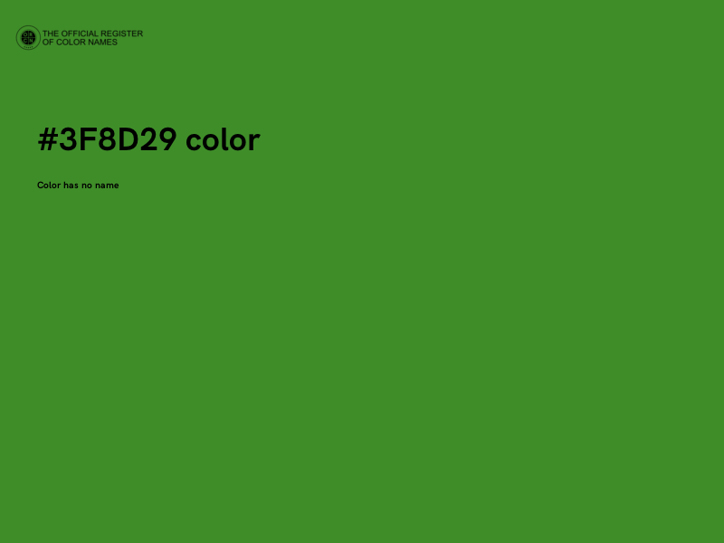 #3F8D29 color image