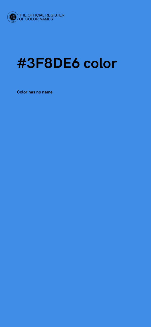#3F8DE6 color image