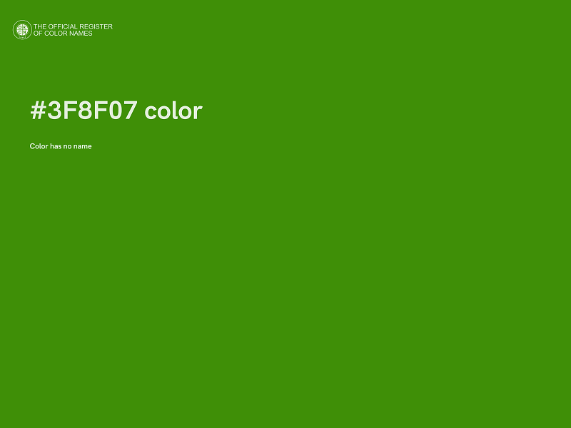 #3F8F07 color image