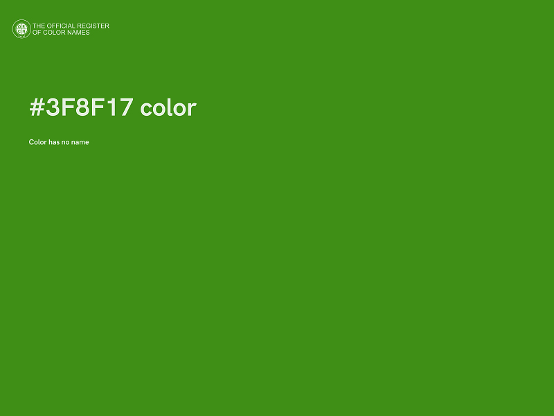 #3F8F17 color image