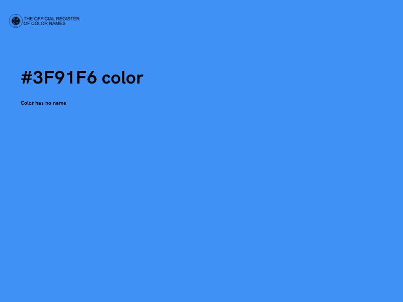 #3F91F6 color image