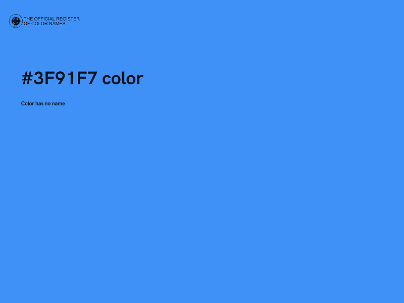 #3F91F7 color image