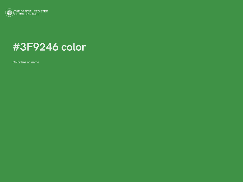 #3F9246 color image