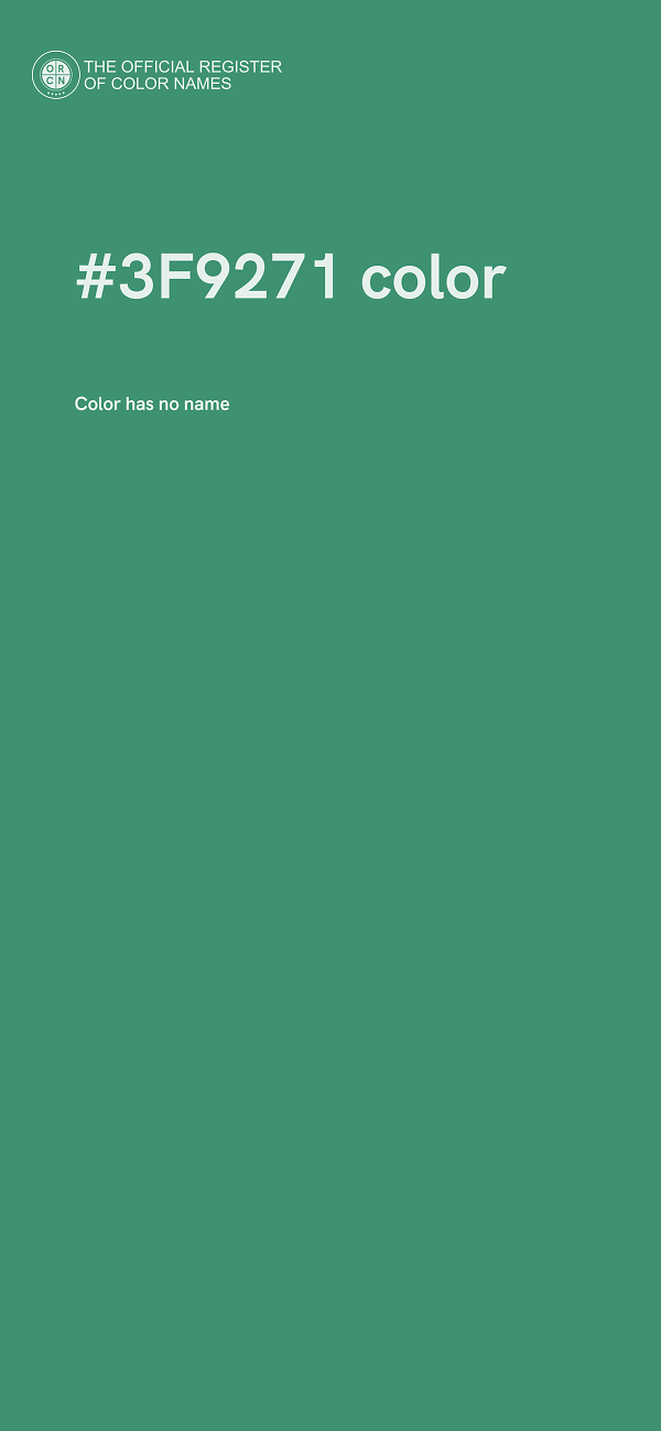 #3F9271 color image