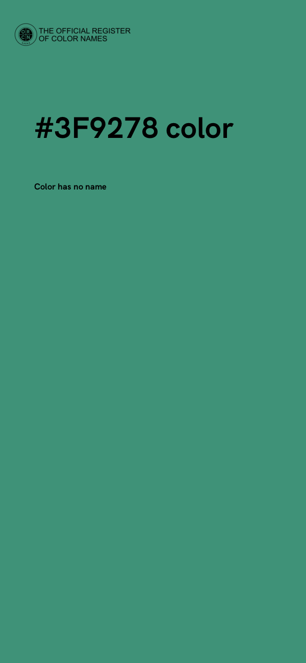 #3F9278 color image
