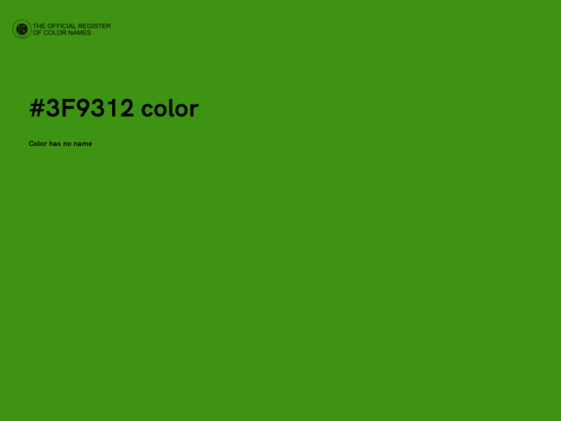 #3F9312 color image
