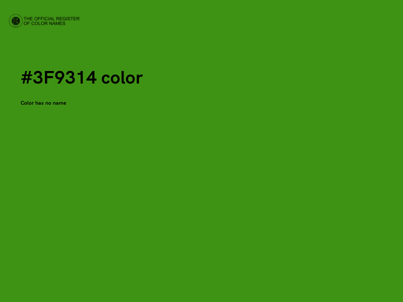 #3F9314 color image