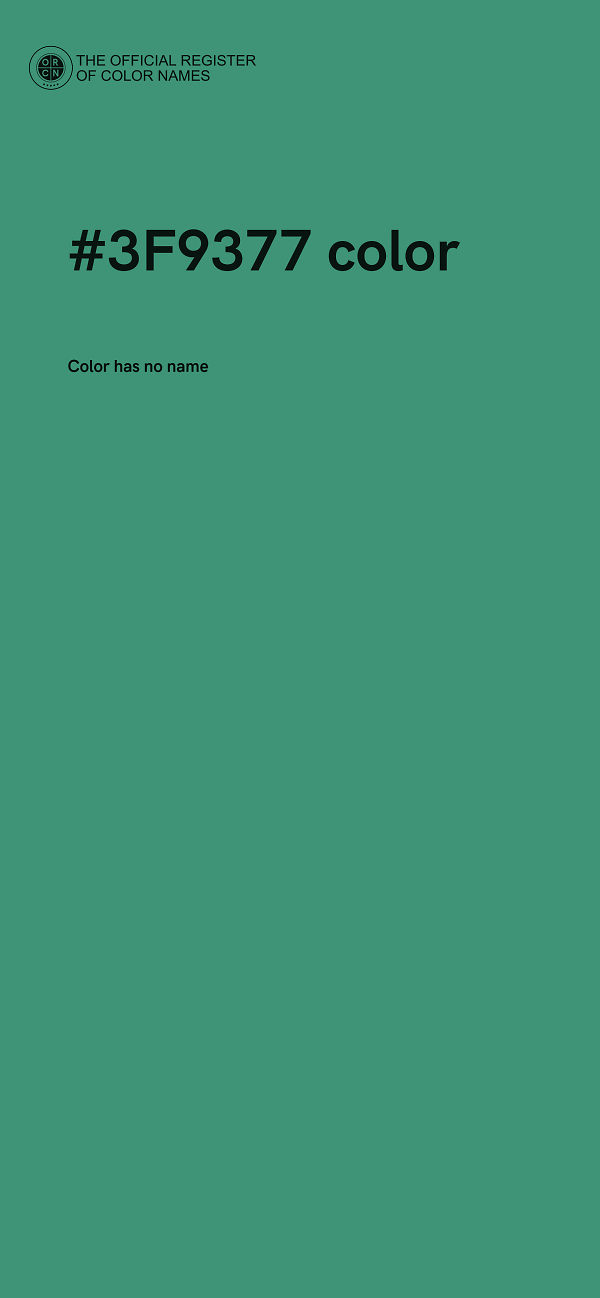 #3F9377 color image