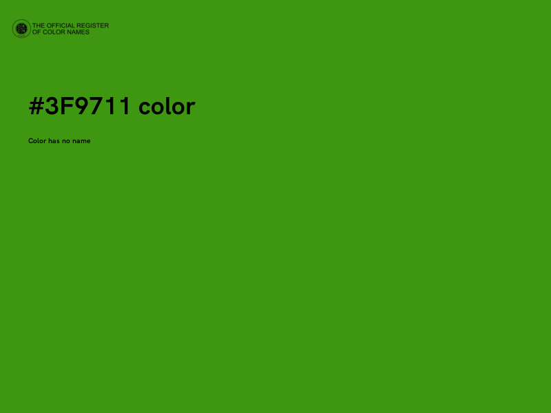 #3F9711 color image