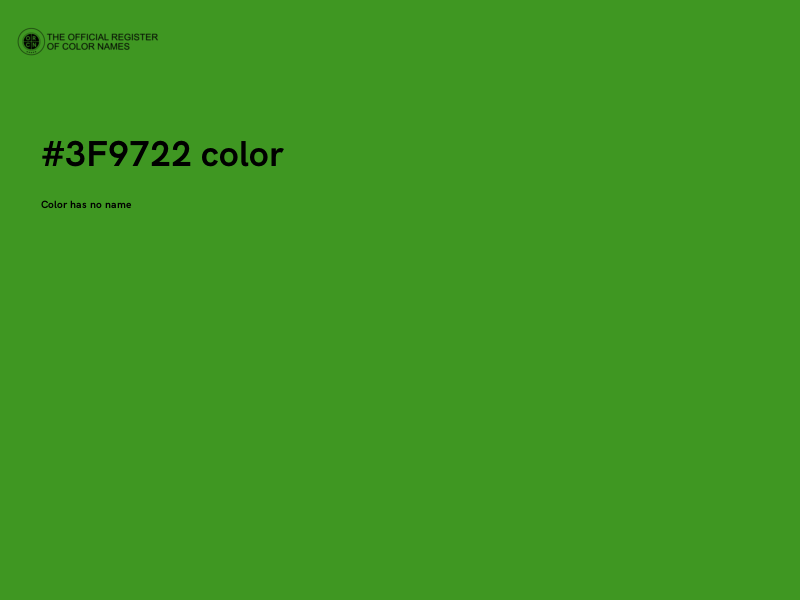 #3F9722 color image