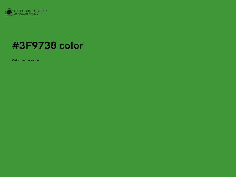 #3F9738 color image