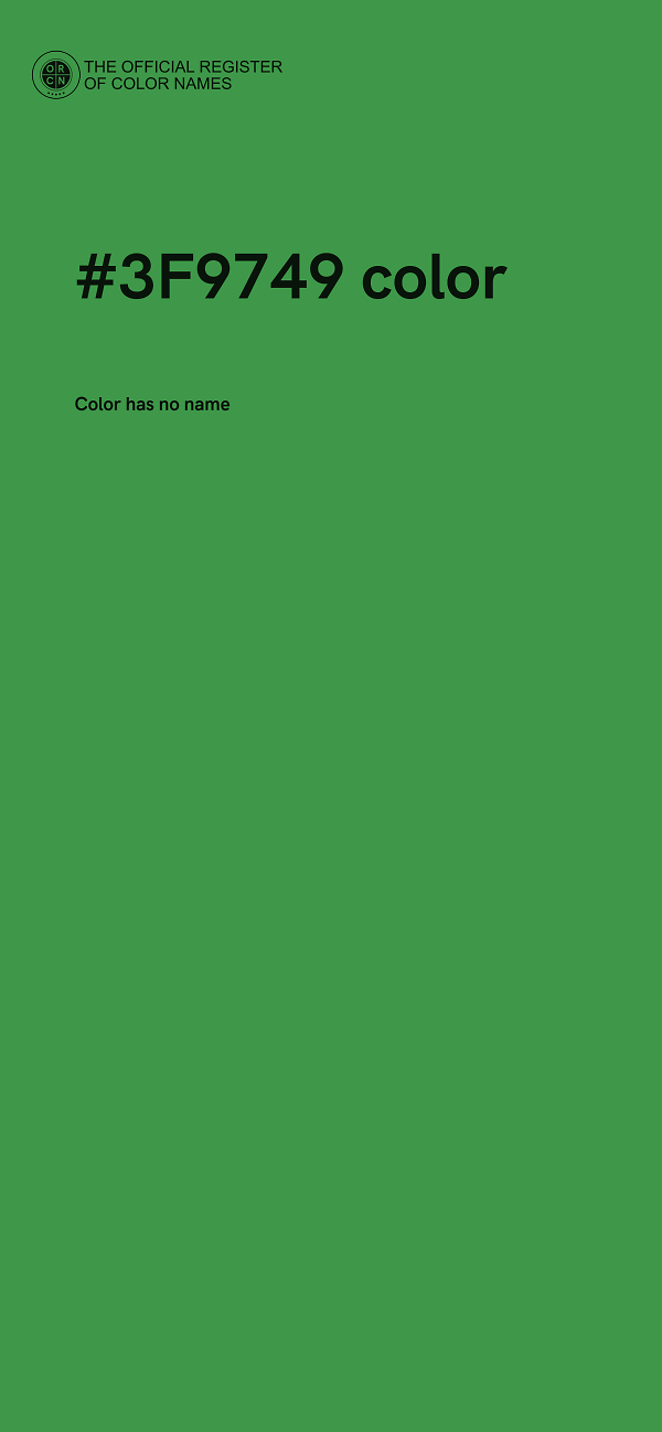 #3F9749 color image