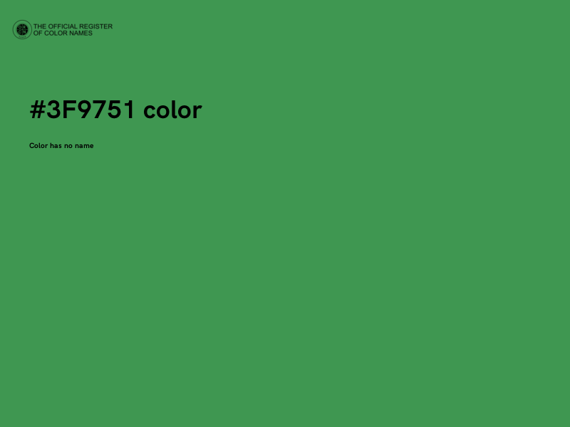 #3F9751 color image