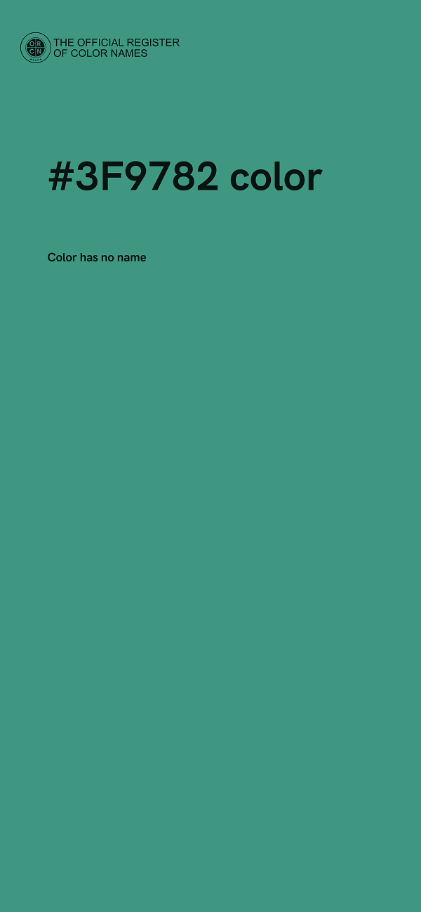 #3F9782 color image