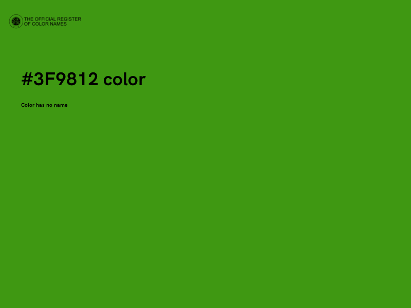#3F9812 color image