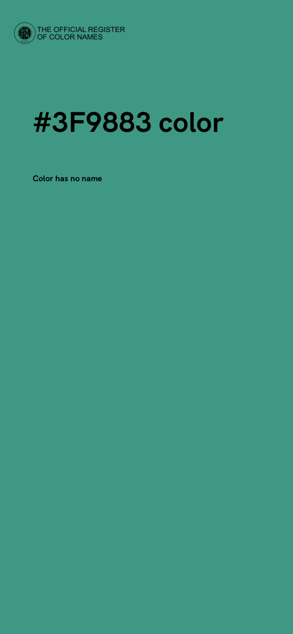 #3F9883 color image