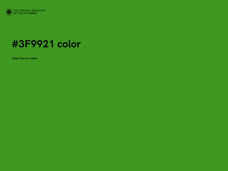 #3F9921 color image