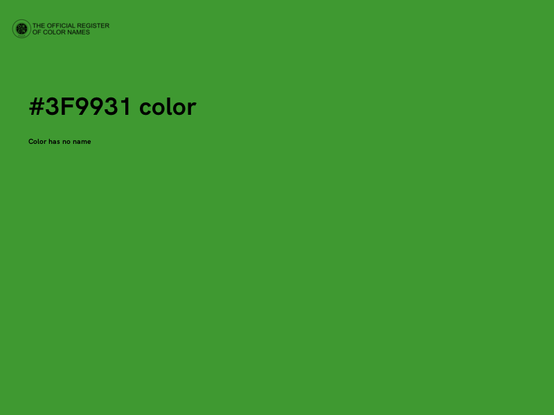 #3F9931 color image