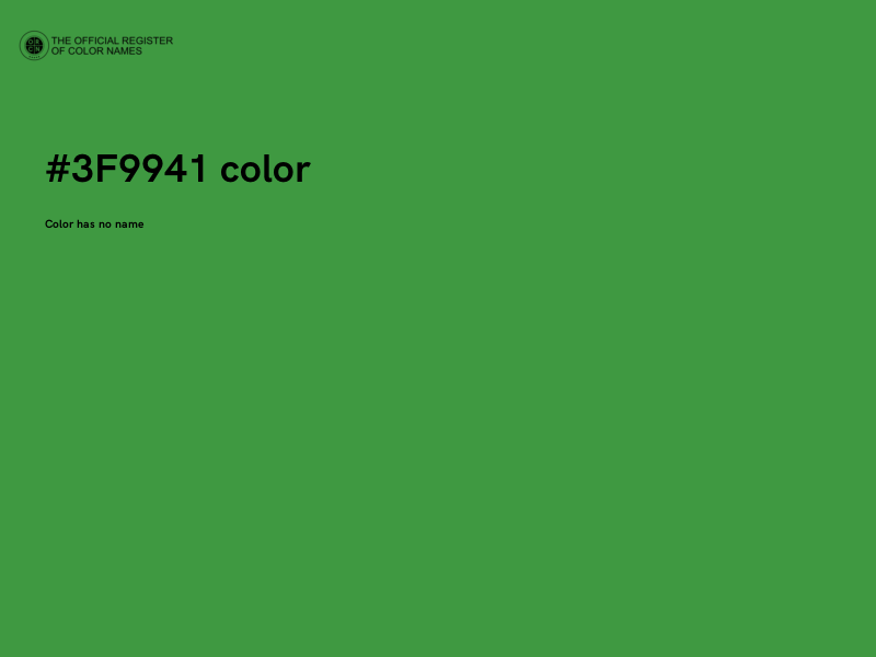 #3F9941 color image