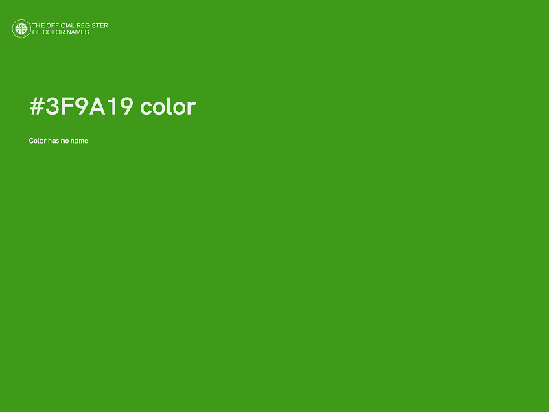 #3F9A19 color image