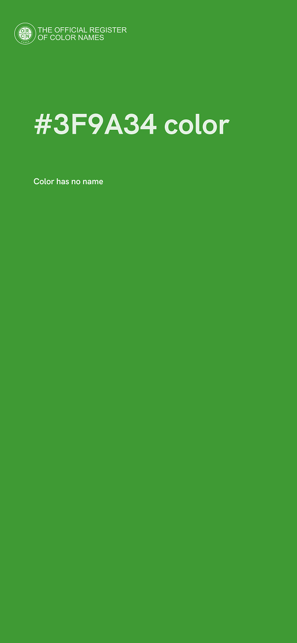 #3F9A34 color image