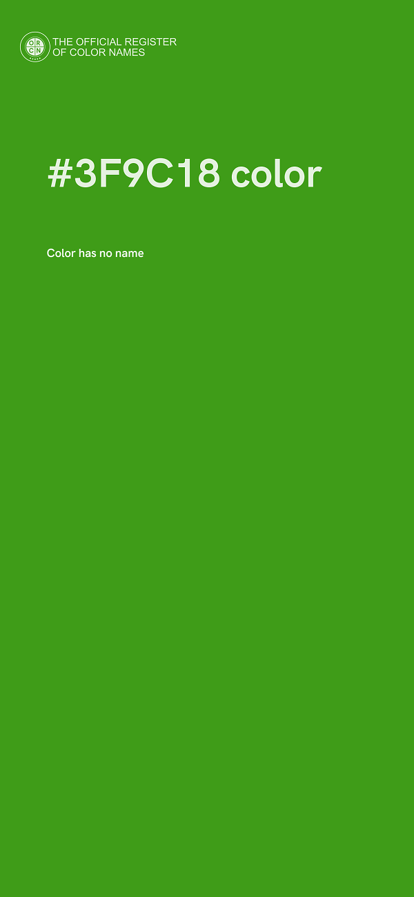 #3F9C18 color image