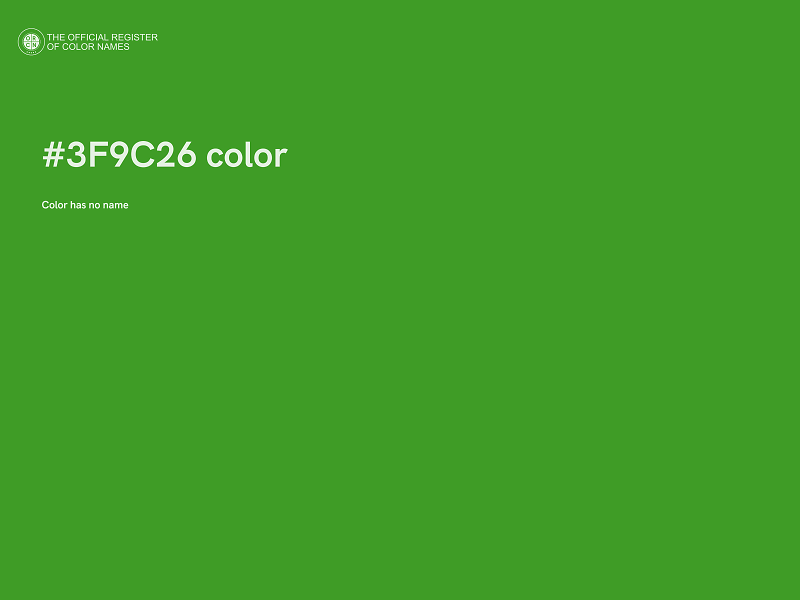 #3F9C26 color image