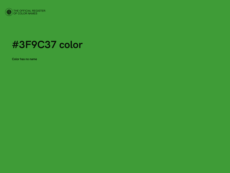 #3F9C37 color image