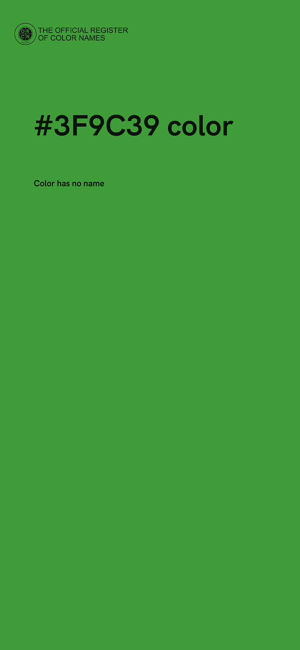 #3F9C39 color image