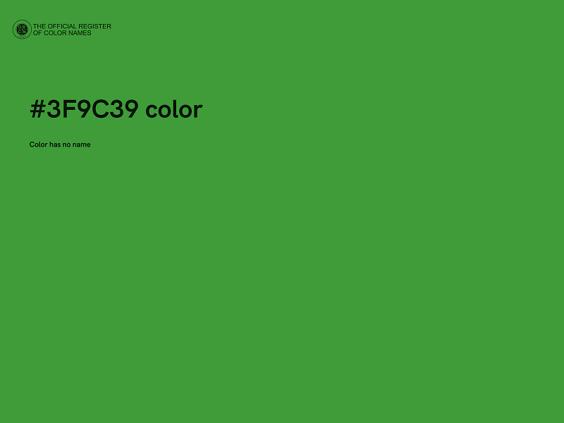 #3F9C39 color image