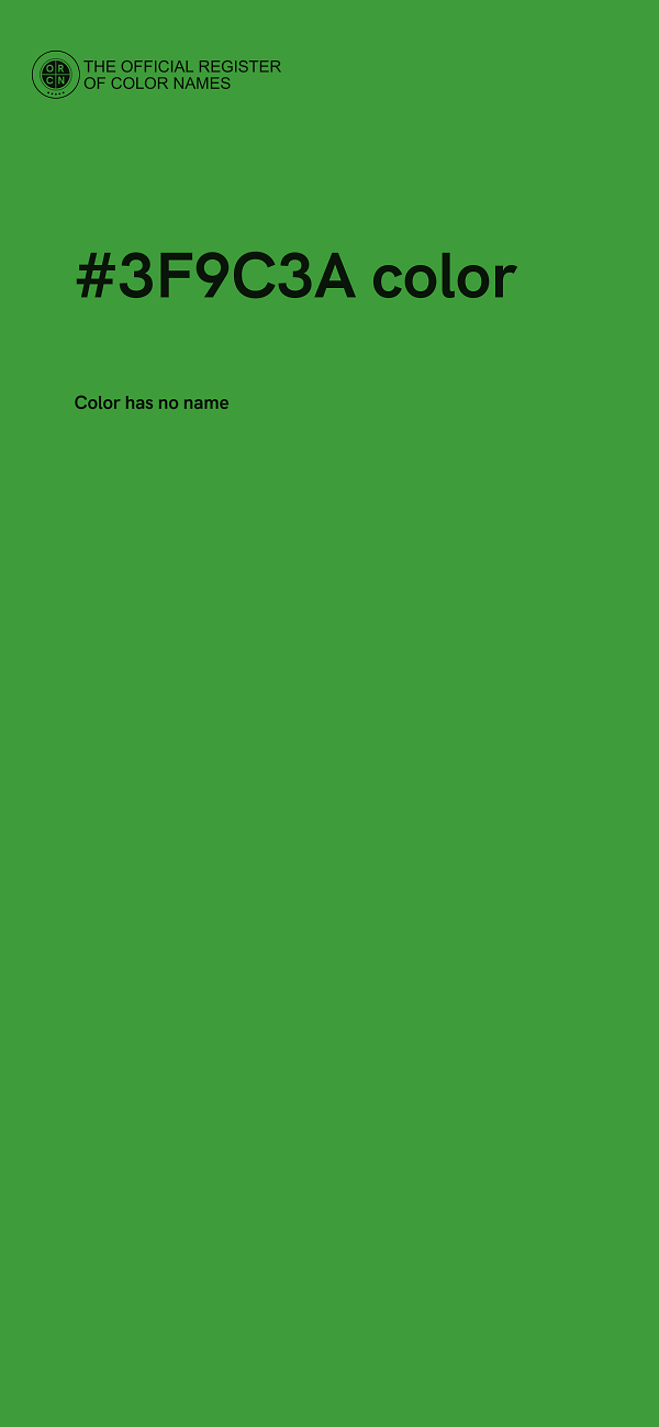 #3F9C3A color image