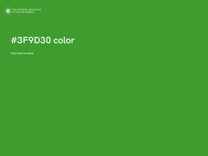 #3F9D30 color image