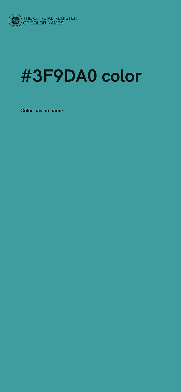 #3F9DA0 color image