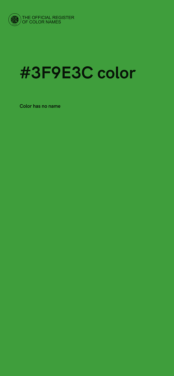 #3F9E3C color image