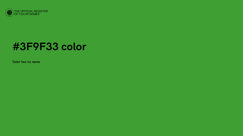 #3F9F33 color image