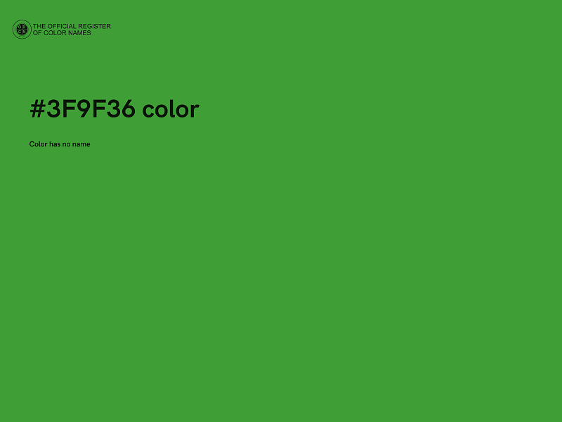 #3F9F36 color image