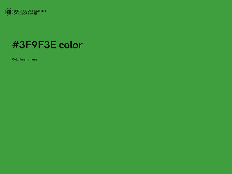#3F9F3E color image